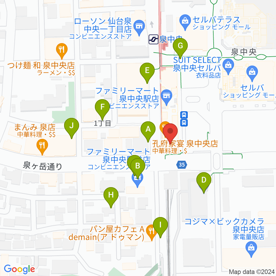 fmいずみ周辺の駐車場・コインパーキング一覧地図