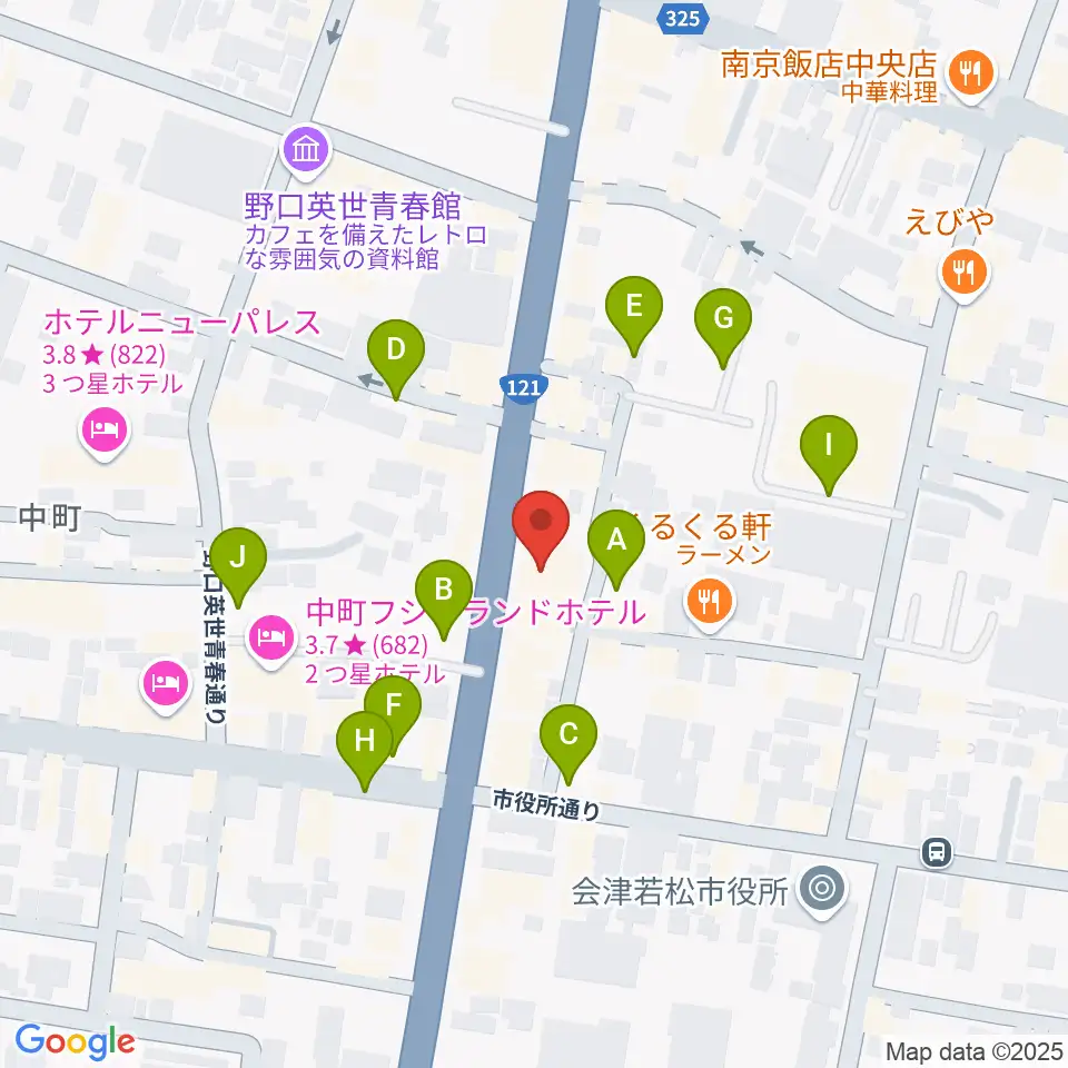 エフエム会津周辺の駐車場・コインパーキング一覧地図