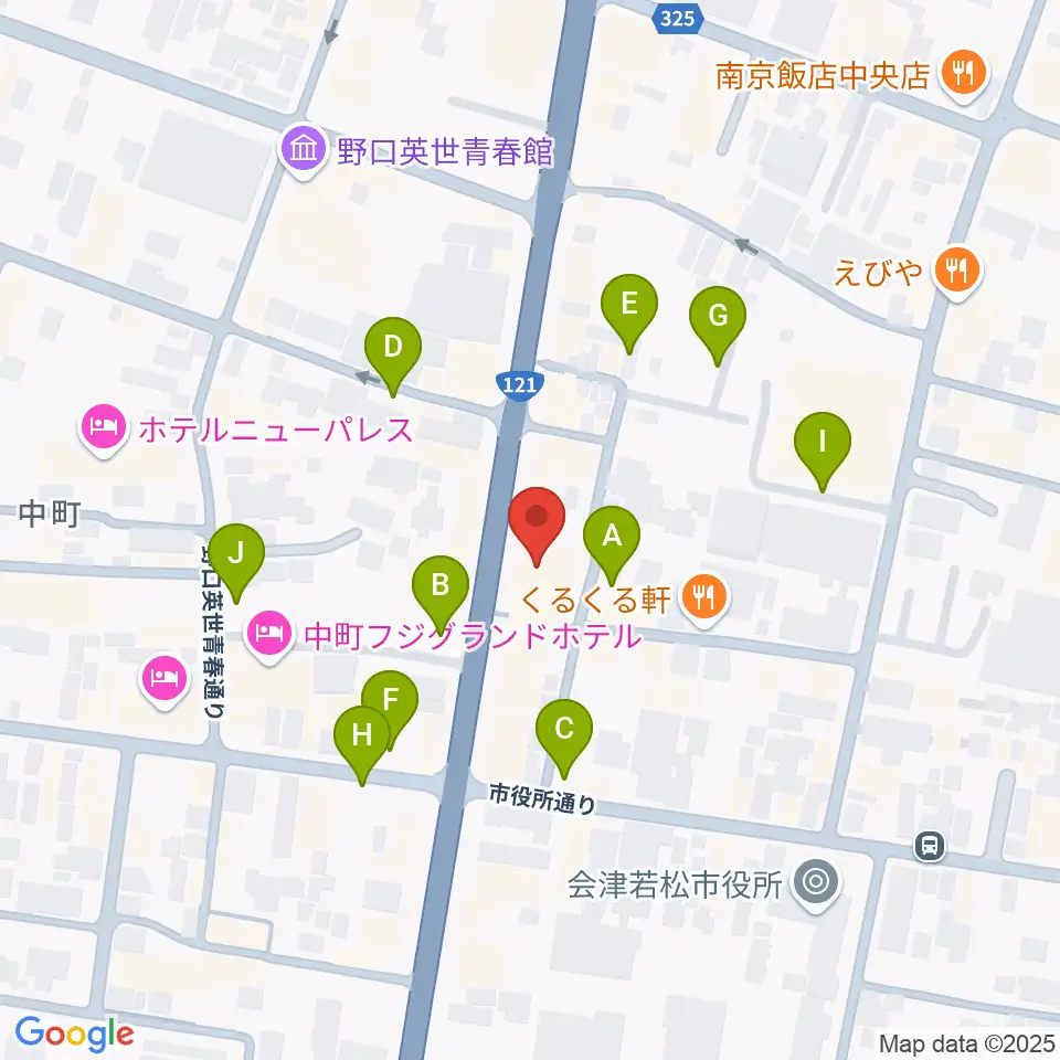 エフエム会津周辺の駐車場・コインパーキング一覧地図