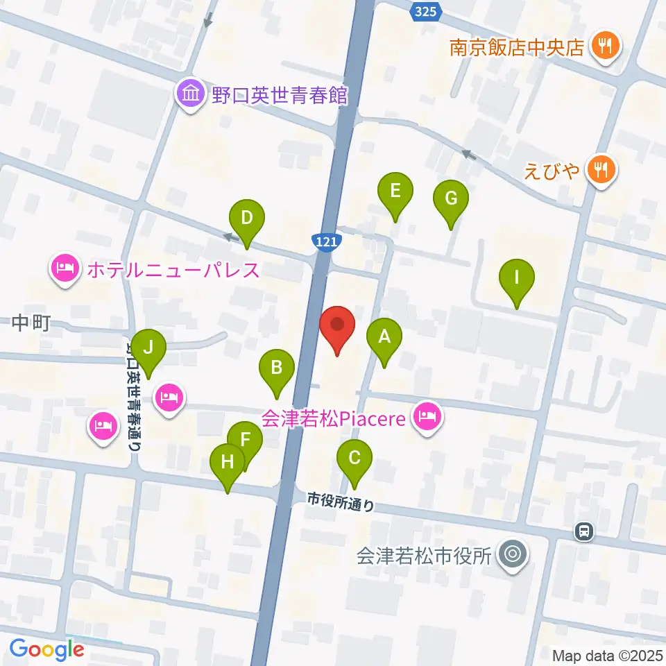 エフエム会津周辺の駐車場・コインパーキング一覧地図