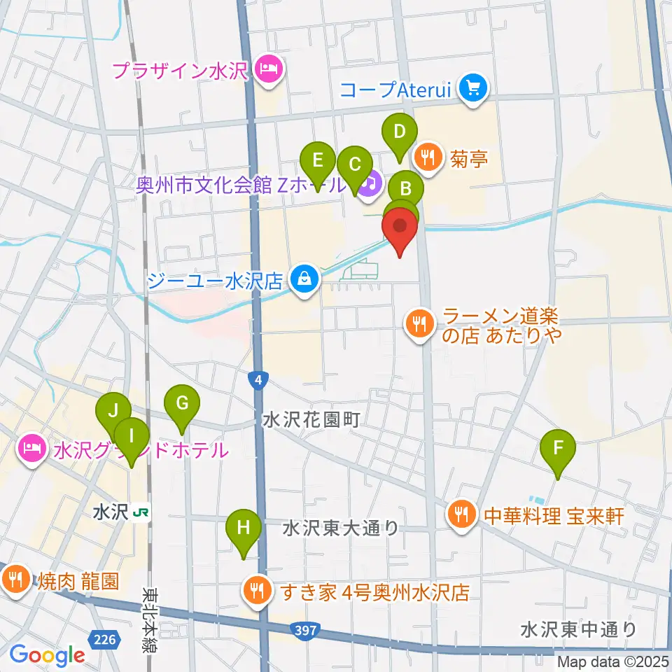 奥州エフエム周辺の駐車場・コインパーキング一覧地図