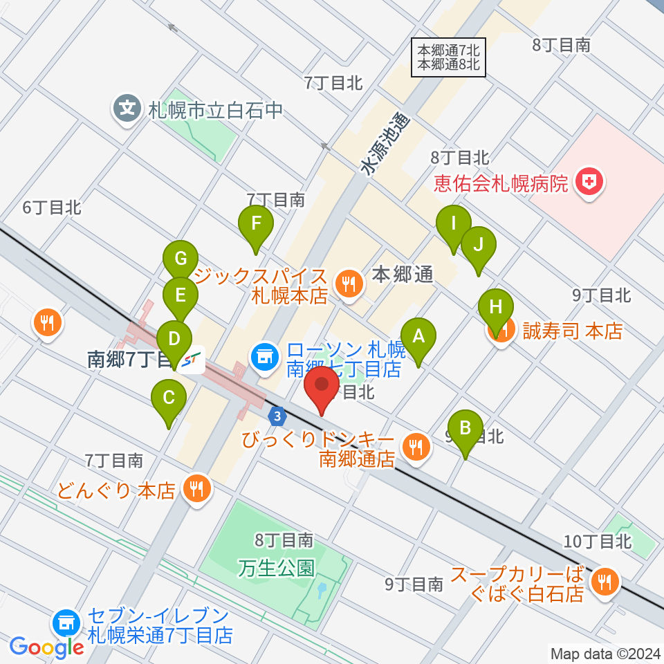 エフエムしろいし With-S周辺の駐車場・コインパーキング一覧地図