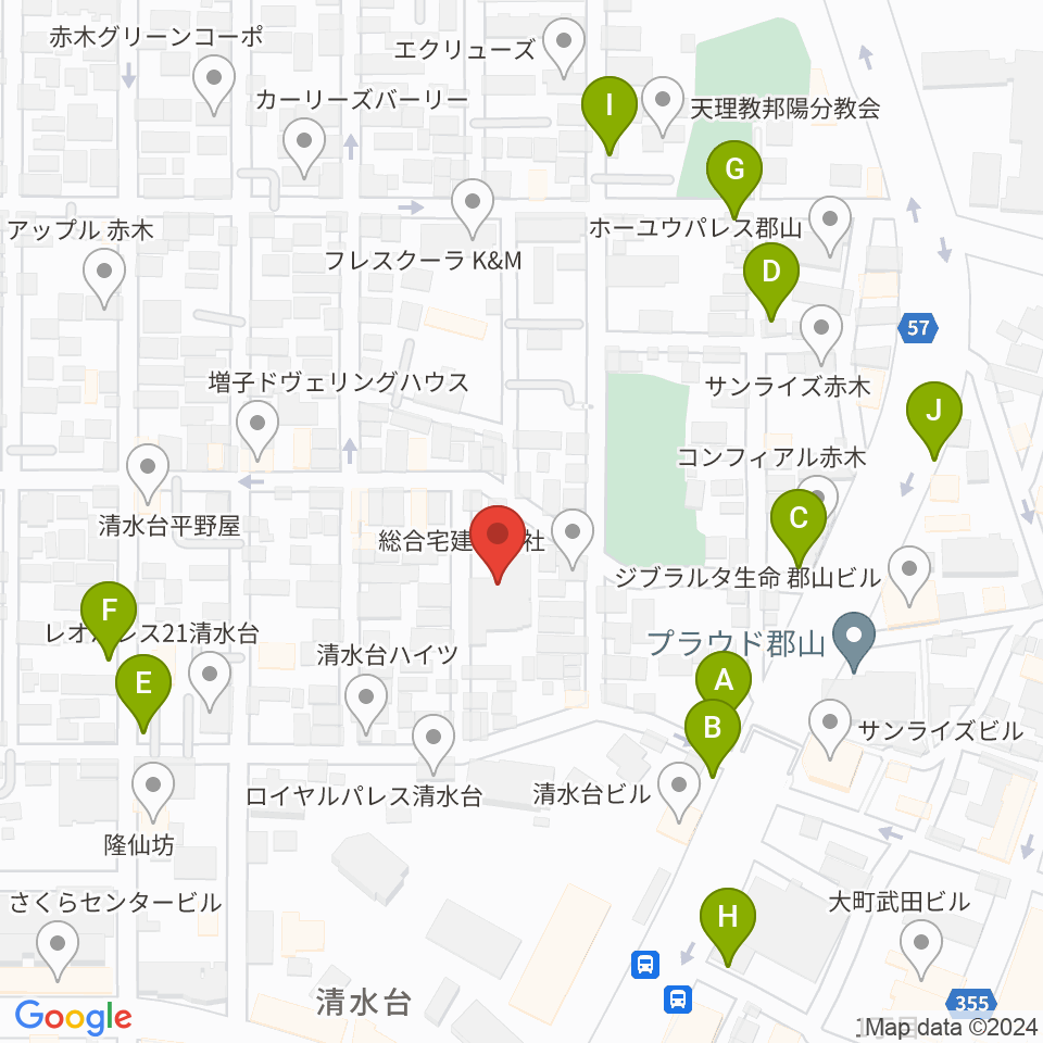 ココラジ周辺の駐車場・コインパーキング一覧地図