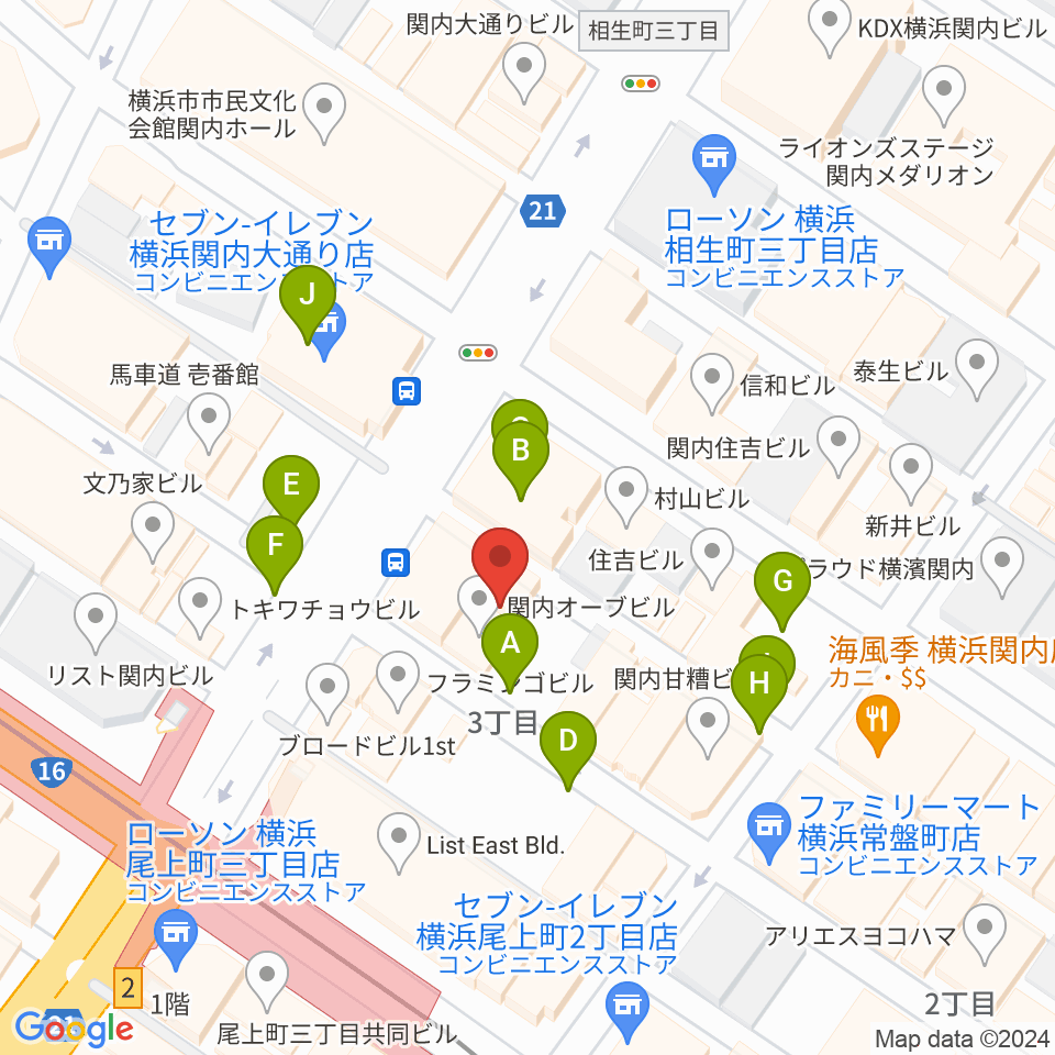 横浜BAYSIS周辺の駐車場・コインパーキング一覧地図