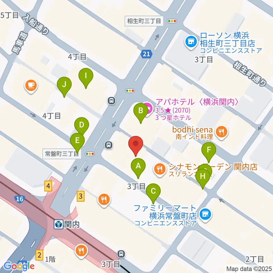 横浜BAYSIS周辺の駐車場・コインパーキング一覧地図