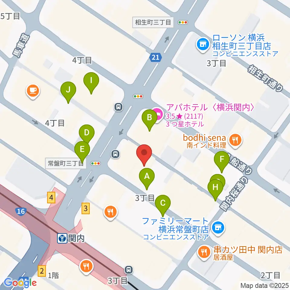 横浜BAYSIS周辺の駐車場・コインパーキング一覧地図