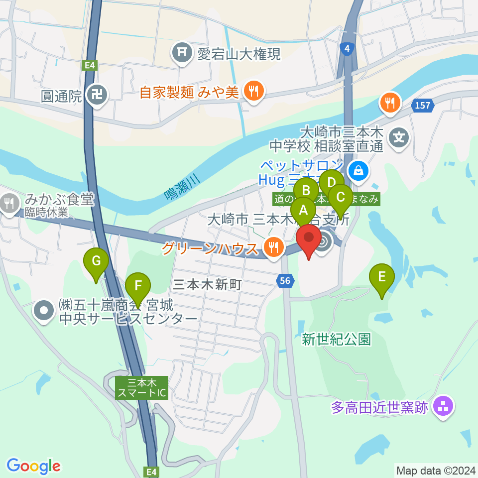 OCRFM83.5 おおさきFM周辺の駐車場・コインパーキング一覧地図