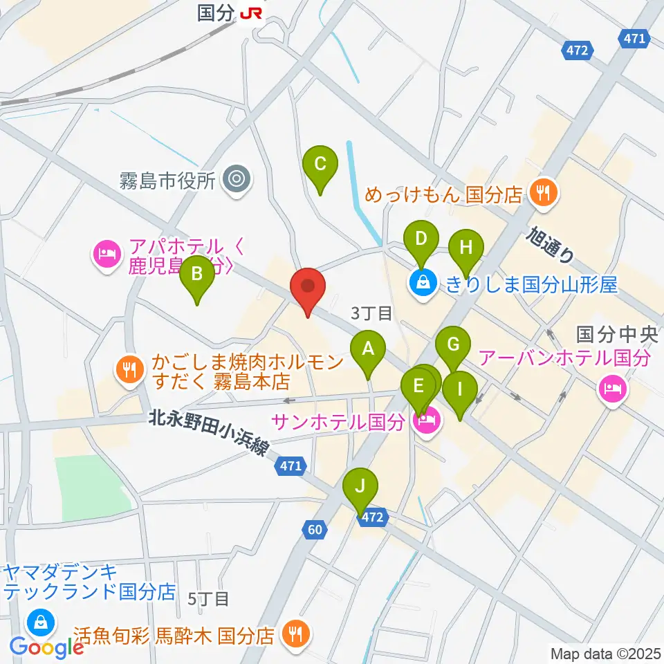 FMきりしま プラスきりしま周辺の駐車場・コインパーキング一覧地図