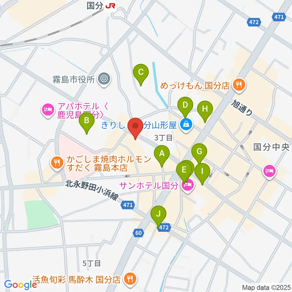 FMきりしま プラスきりしま周辺の駐車場・コインパーキング一覧地図