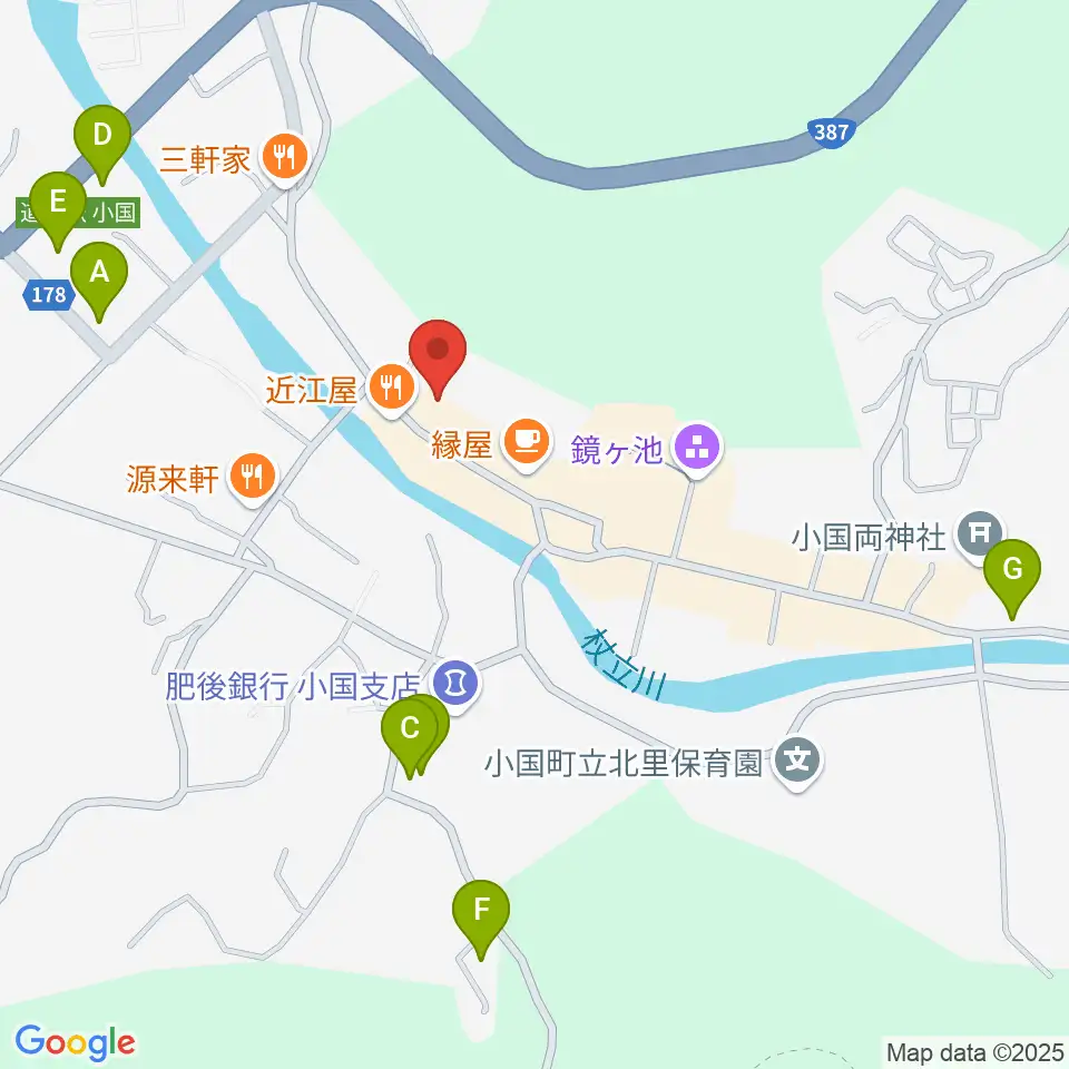 エフエム小国 グリーンポケット周辺の駐車場・コインパーキング一覧地図