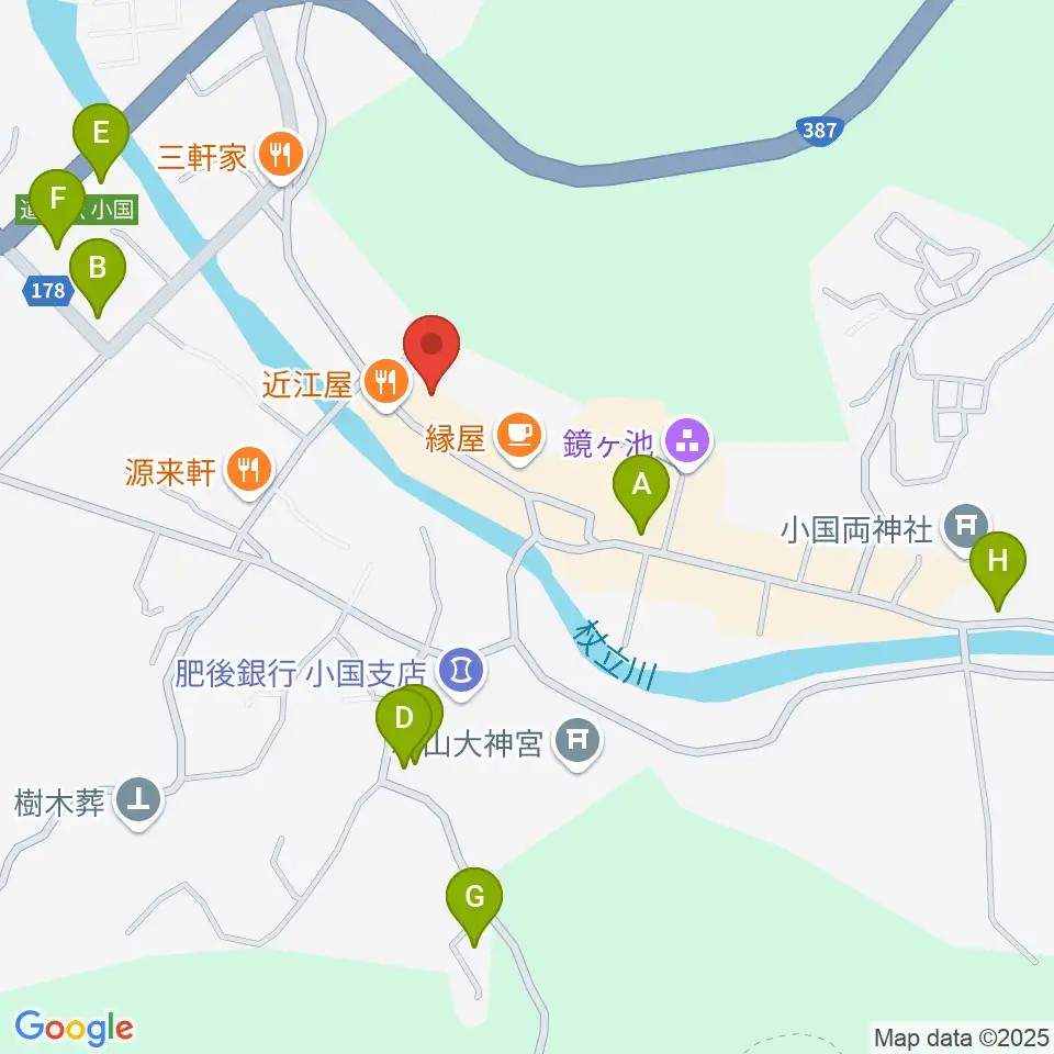エフエム小国 グリーンポケット周辺の駐車場・コインパーキング一覧地図
