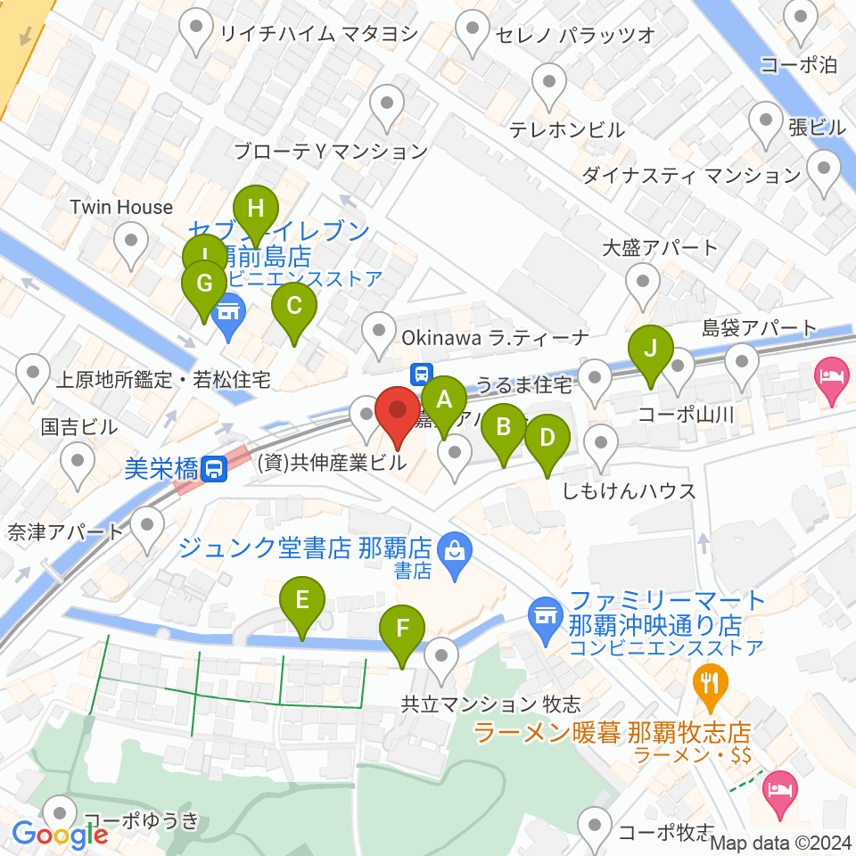 fm那覇周辺の駐車場・コインパーキング一覧地図