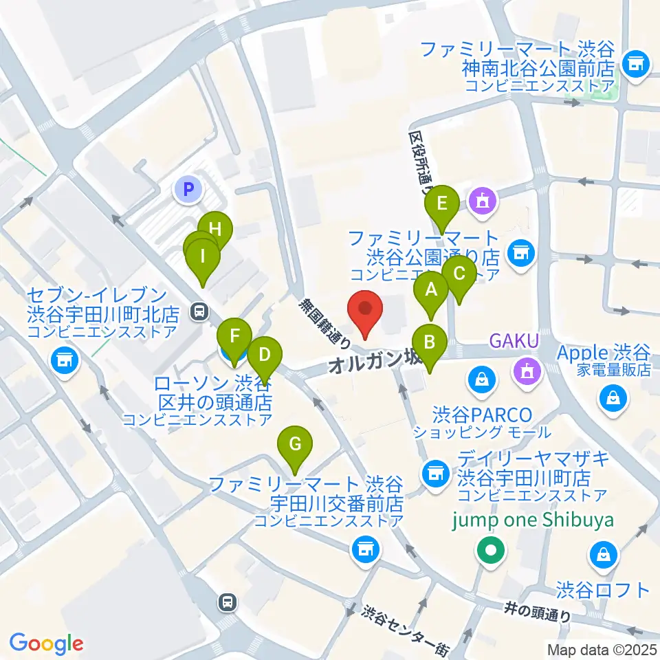 aube渋谷周辺の駐車場・コインパーキング一覧地図