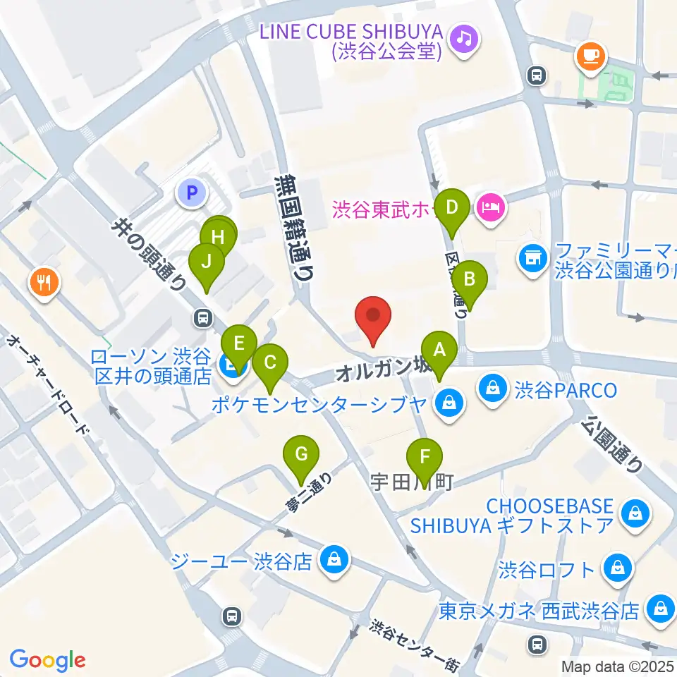 aube渋谷周辺の駐車場・コインパーキング一覧地図
