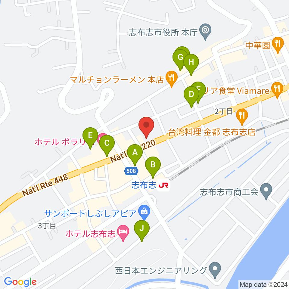 FM志布志周辺の駐車場・コインパーキング一覧地図