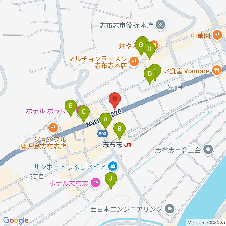 FM志布志周辺の駐車場・コインパーキング一覧地図