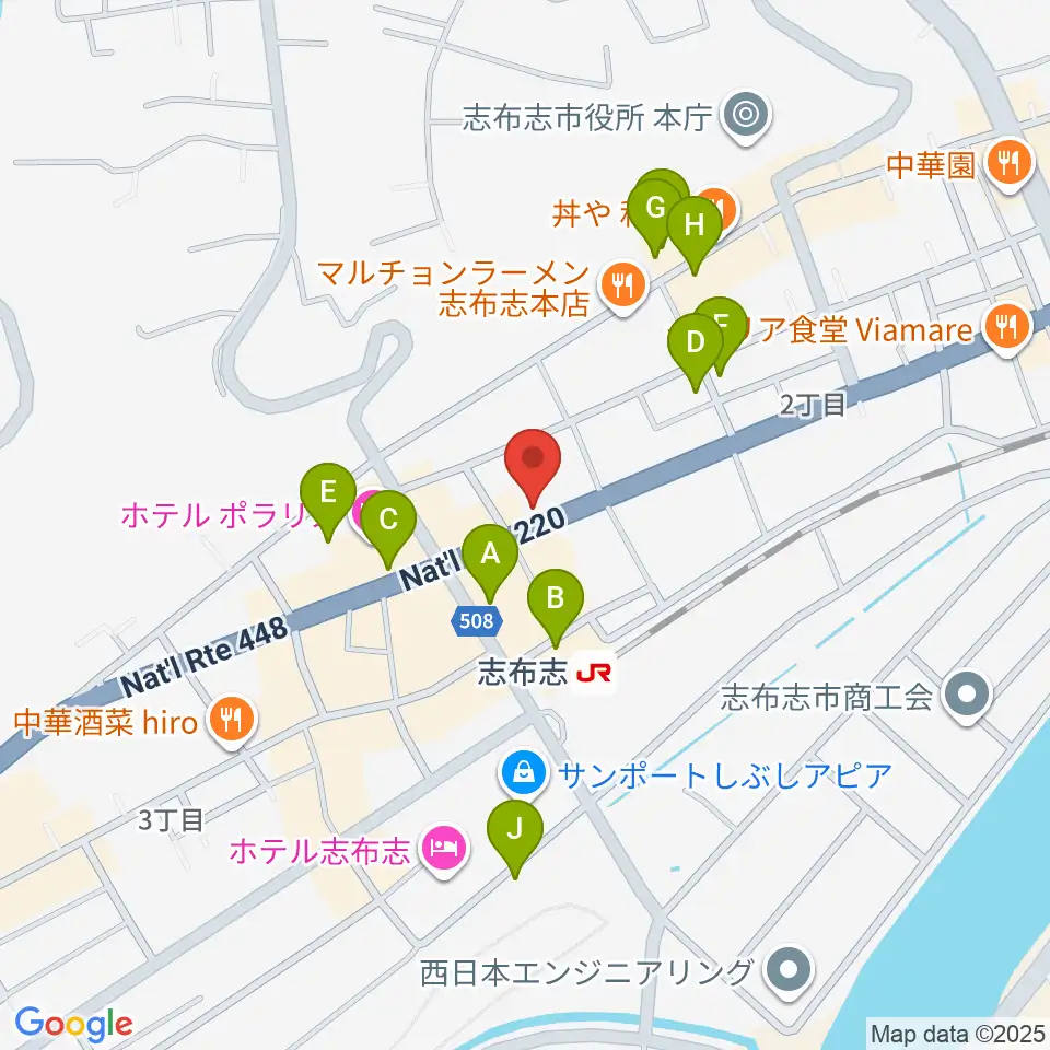 FM志布志周辺の駐車場・コインパーキング一覧地図