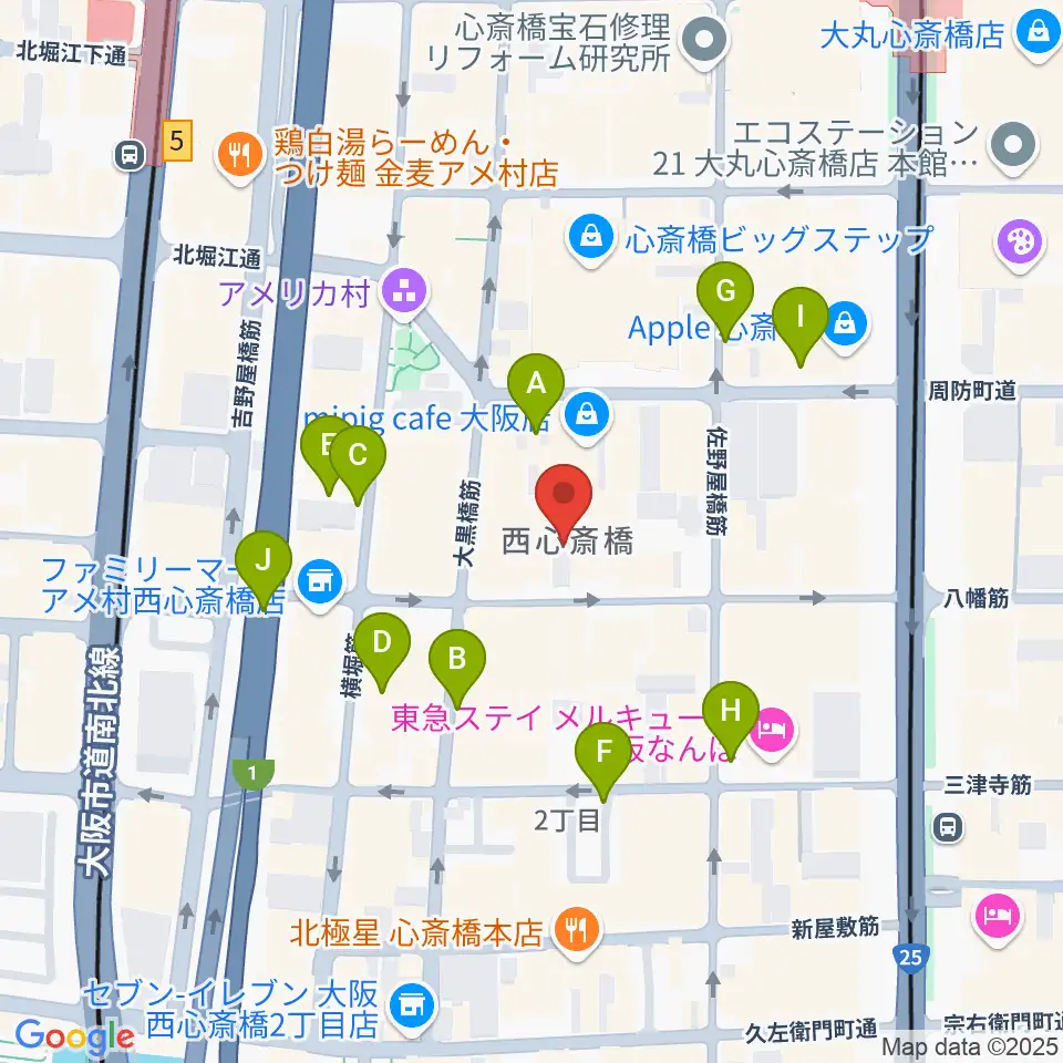グリーンスタジオ周辺の駐車場・コインパーキング一覧地図