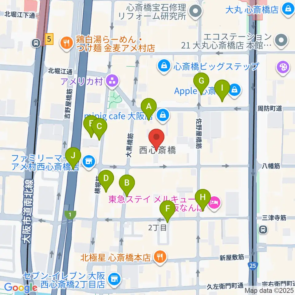 グリーンスタジオ周辺の駐車場・コインパーキング一覧地図