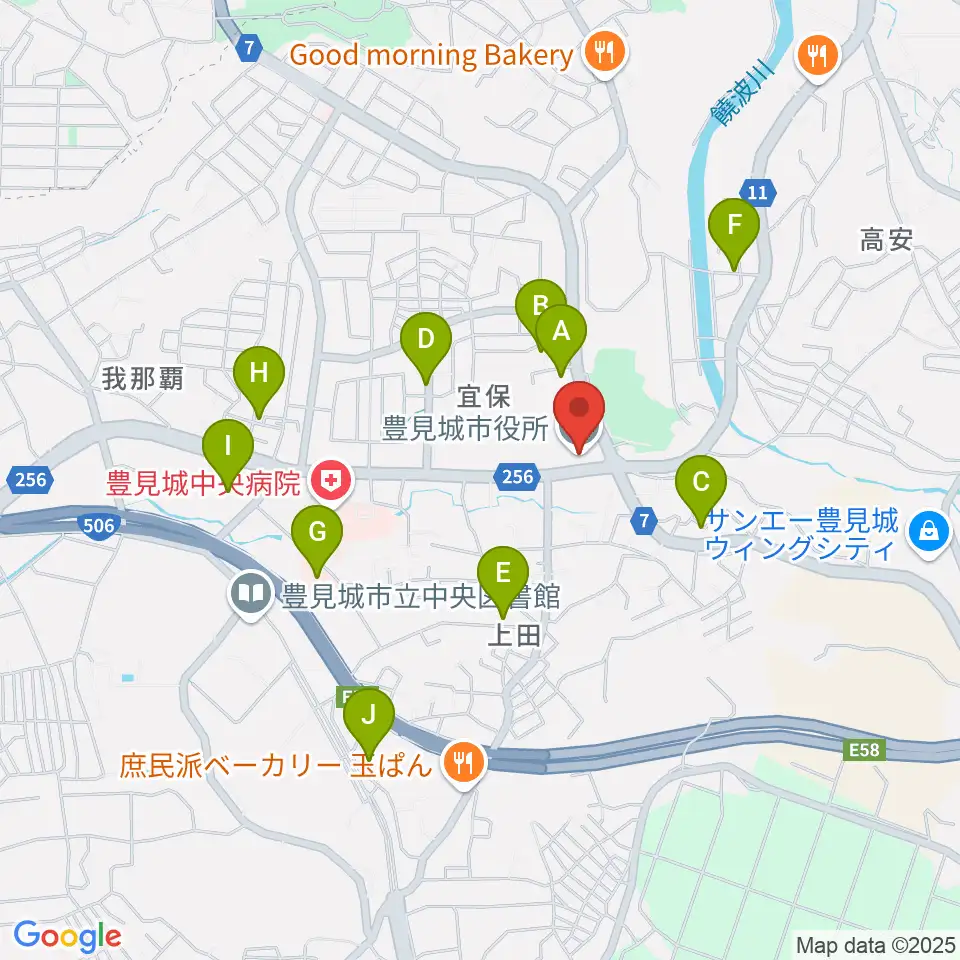 FMとよみ周辺の駐車場・コインパーキング一覧地図