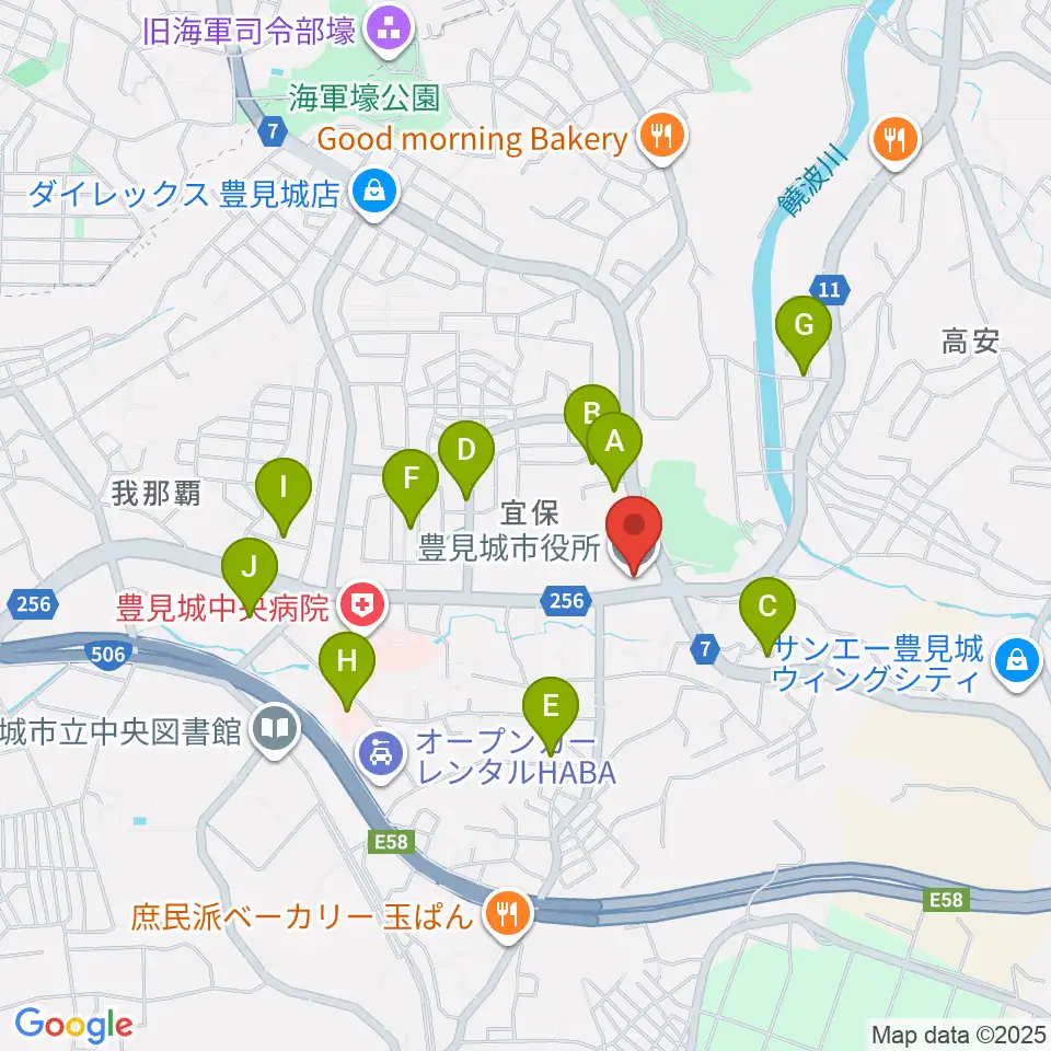 FMとよみ周辺の駐車場・コインパーキング一覧地図