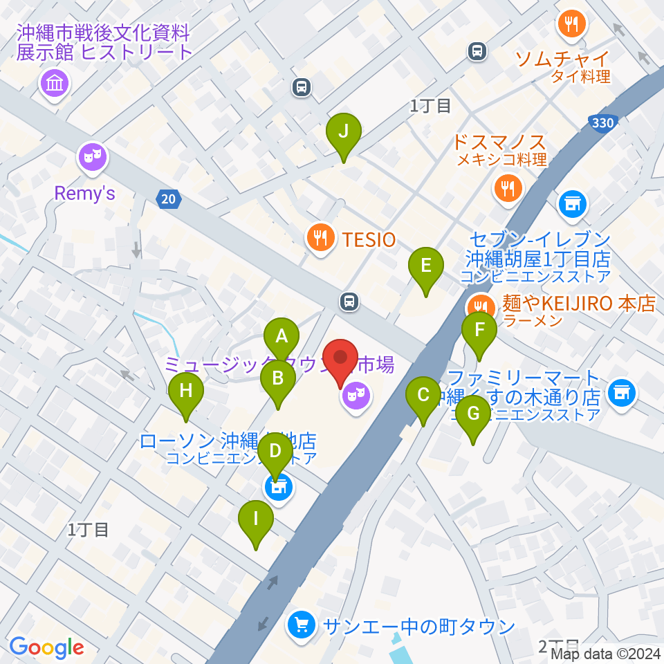 オキラジ周辺の駐車場・コインパーキング一覧地図