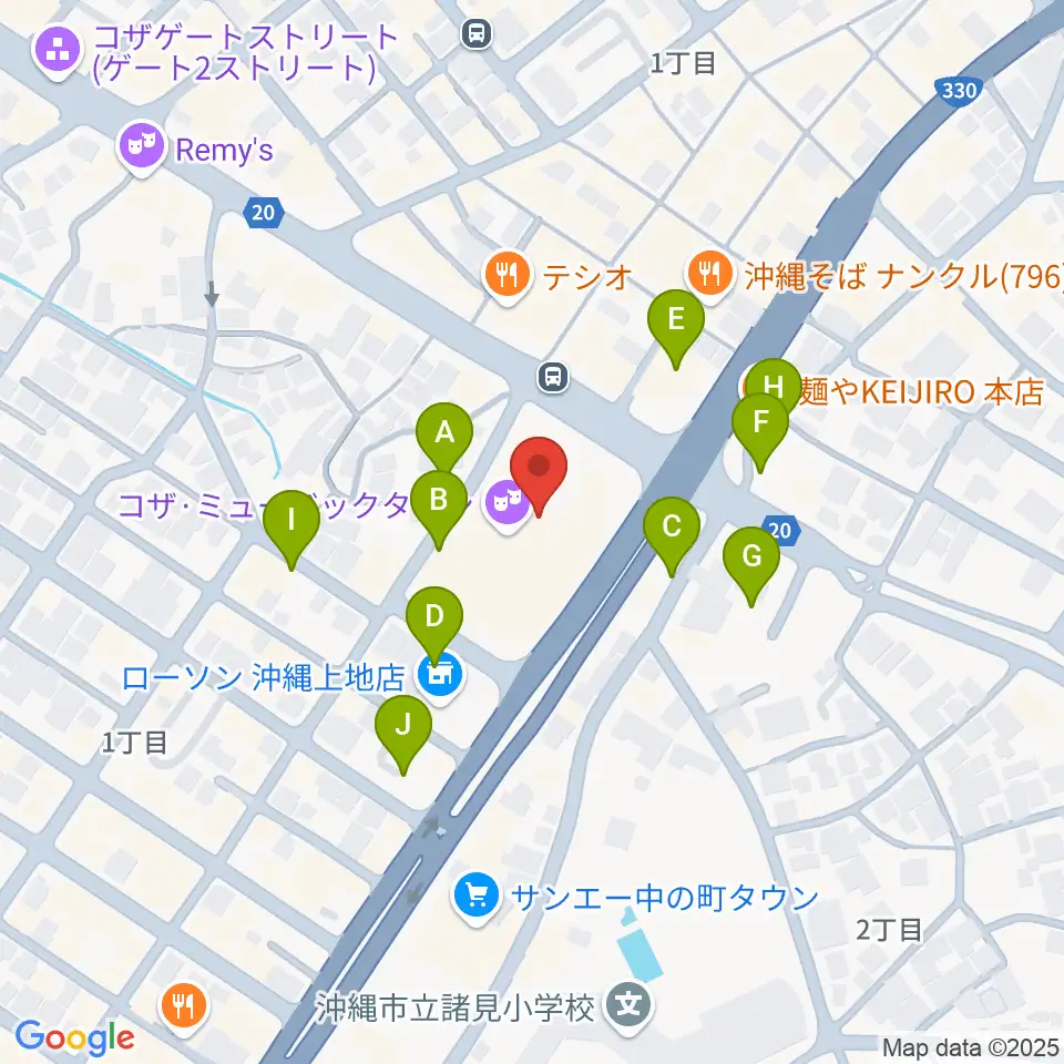 オキラジ周辺の駐車場・コインパーキング一覧地図
