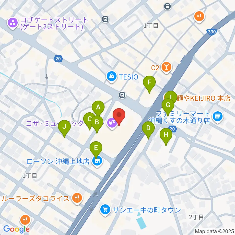 オキラジ周辺の駐車場・コインパーキング一覧地図
