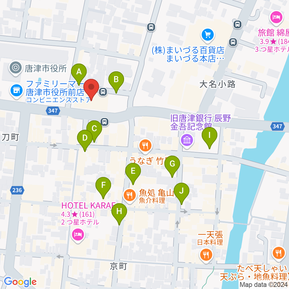 FMからつ周辺の駐車場・コインパーキング一覧地図