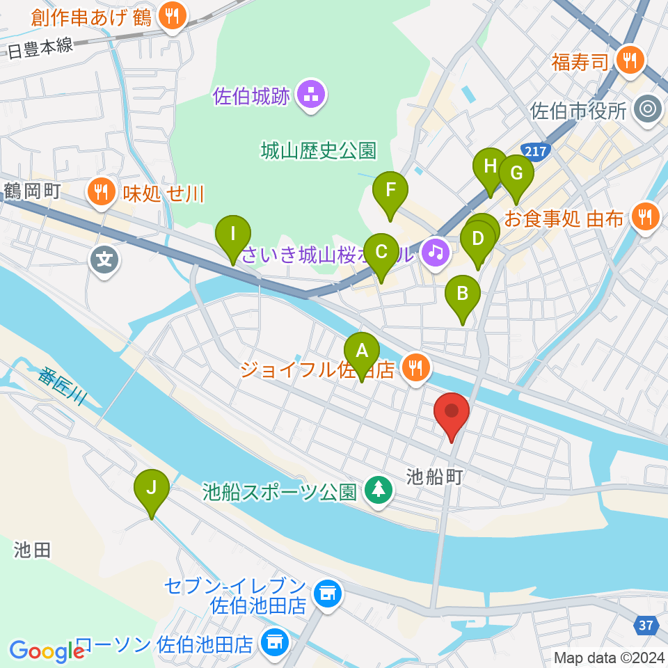 エフエム佐伯周辺の駐車場・コインパーキング一覧地図