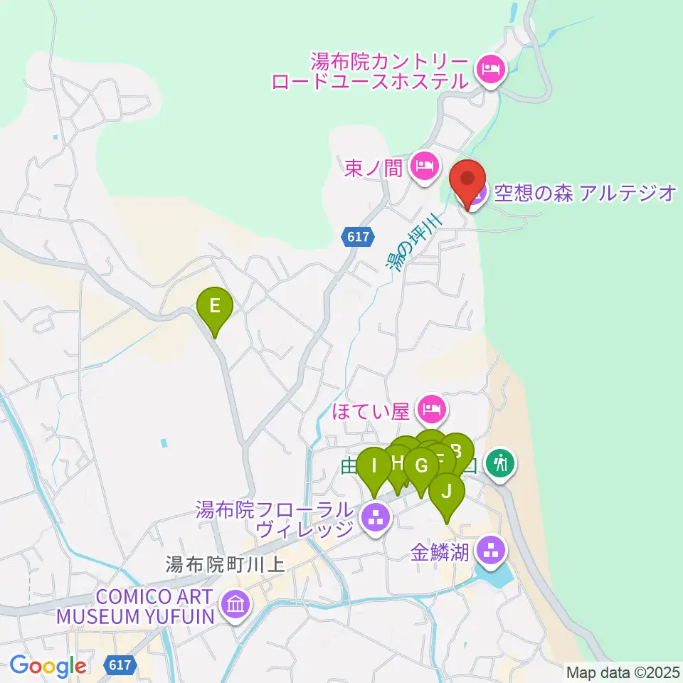 ゆふいんラヂオ局周辺の駐車場・コインパーキング一覧地図