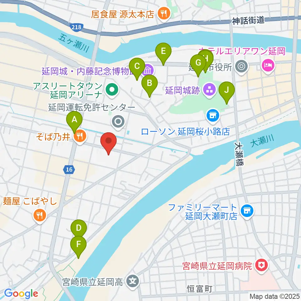 FMのべおか周辺の駐車場・コインパーキング一覧地図
