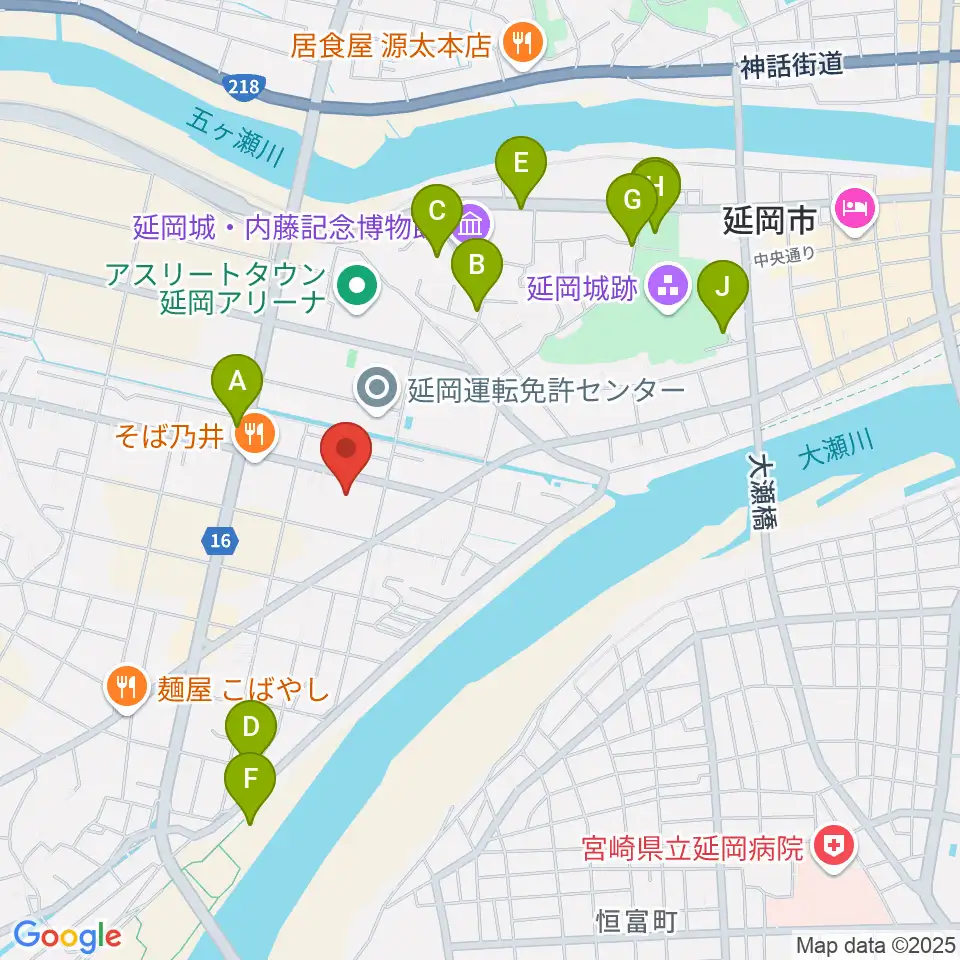 FMのべおか周辺の駐車場・コインパーキング一覧地図