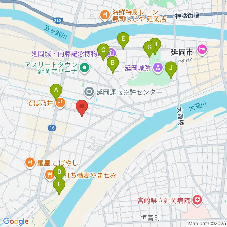 FMのべおか周辺の駐車場・コインパーキング一覧地図