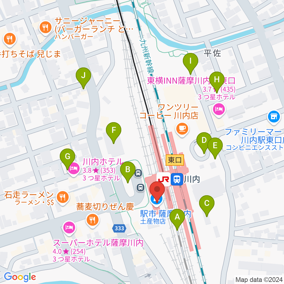 FMさつませんだい周辺の駐車場・コインパーキング一覧地図