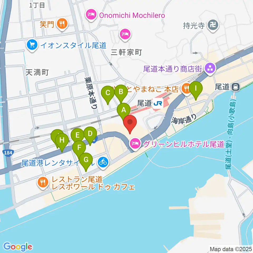 エフエムおのみち周辺の駐車場・コインパーキング一覧地図