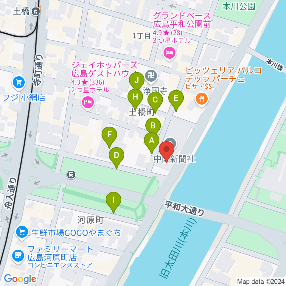 FMちゅーピー周辺の駐車場・コインパーキング一覧地図