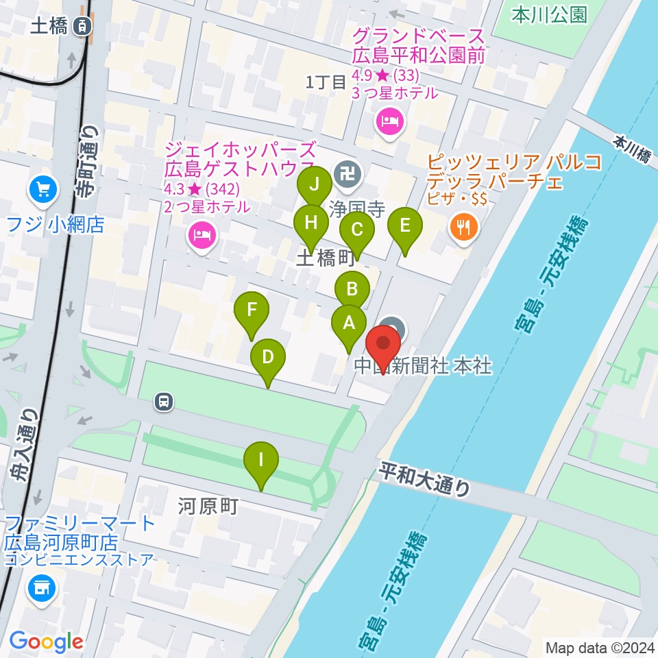 FMちゅーピー周辺の駐車場・コインパーキング一覧地図