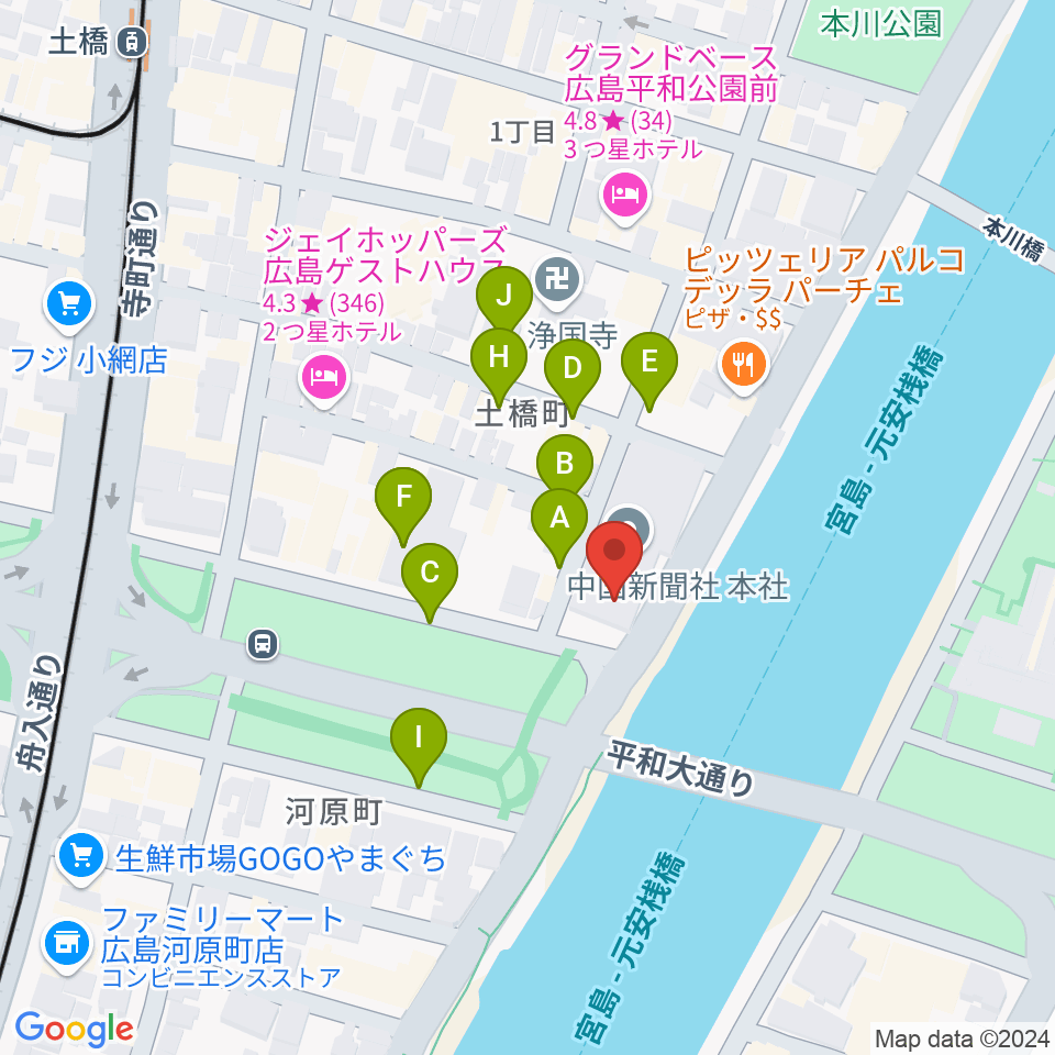 FMちゅーピー周辺の駐車場・コインパーキング一覧地図