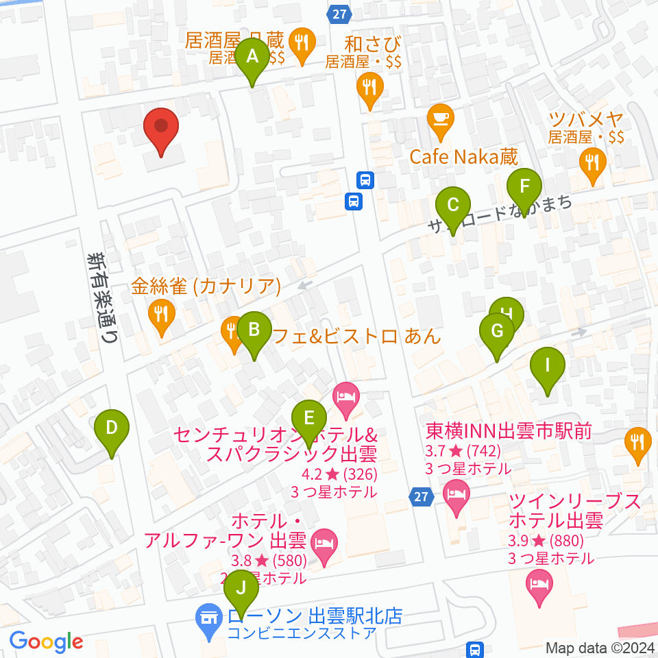 エフエムいずも周辺の駐車場・コインパーキング一覧地図