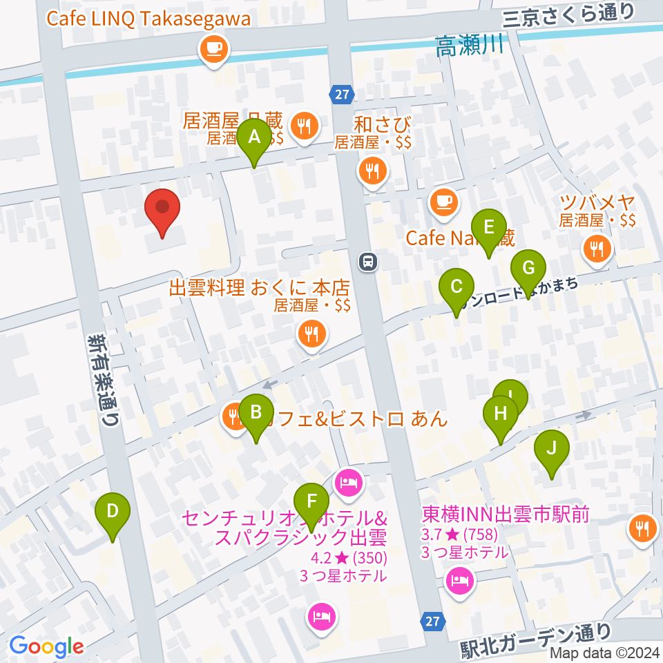 エフエムいずも周辺の駐車場・コインパーキング一覧地図