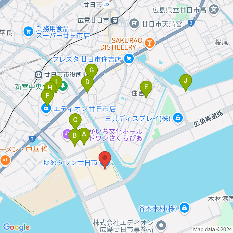 FMはつかいち周辺の駐車場・コインパーキング一覧地図