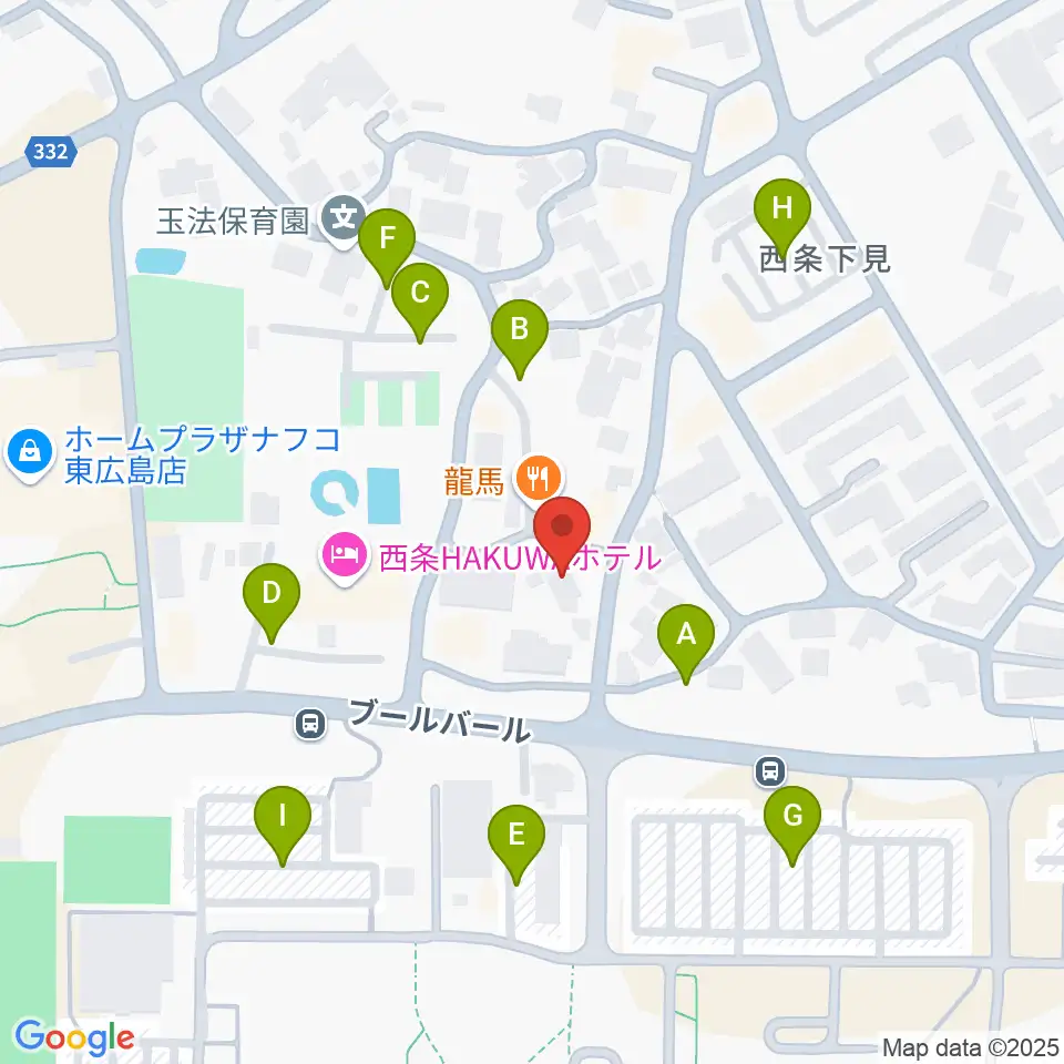 FM東広島周辺の駐車場・コインパーキング一覧地図