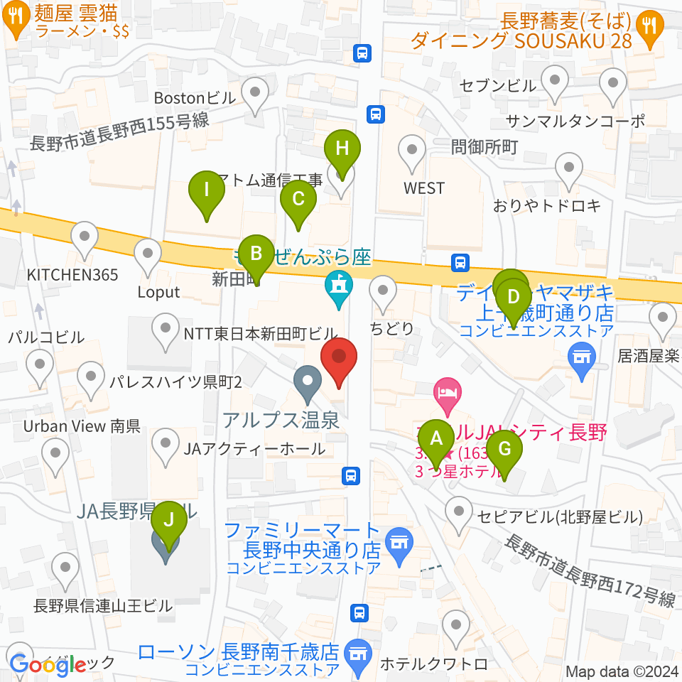 FMぜんこうじ周辺の駐車場・コインパーキング一覧地図