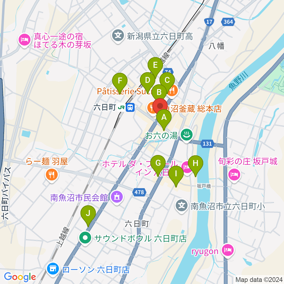 FMゆきぐに周辺の駐車場・コインパーキング一覧地図