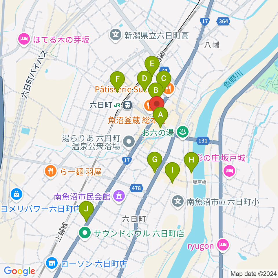 FMゆきぐに周辺の駐車場・コインパーキング一覧地図