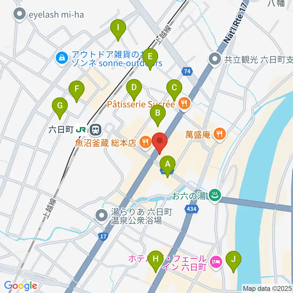 FMゆきぐに周辺の駐車場・コインパーキング一覧地図