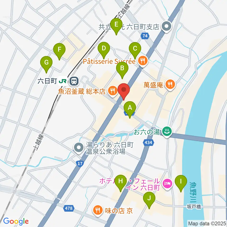 FMゆきぐに周辺の駐車場・コインパーキング一覧地図