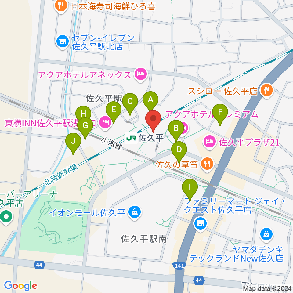 FMさくだいら周辺の駐車場・コインパーキング一覧地図