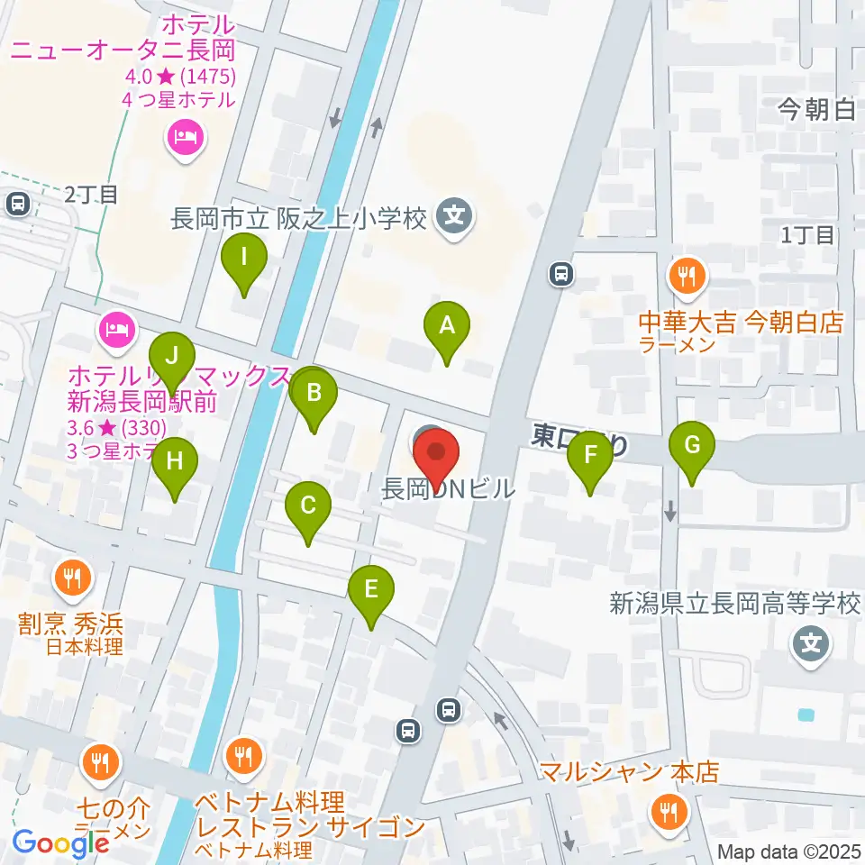 FMながおか周辺の駐車場・コインパーキング一覧地図